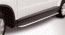 14 399 р. Широкая защита порогов Slitkoff  Volkswagen Tiguan  NF (2011-2017) (Цвет: нержавеющая полированная сталь)  с доставкой в г. Калуга. Увеличить фотографию 1