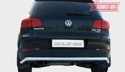 Защита заднего бампера Souz-96 (d60) Volkswagen Tiguan NF рестайлинг (2011-2017)