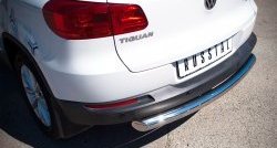 9 249 р. Одинарная защита заднего бампера из трубы диаметром 76 мм (Sport & Style) Russtal  Volkswagen Tiguan  NF (2011-2017)  с доставкой в г. Калуга. Увеличить фотографию 4