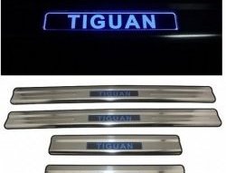 5 349 р. Накладки на порожки автомобиля СТ  Volkswagen Tiguan  NF (2011-2017)  с доставкой в г. Калуга. Увеличить фотографию 3