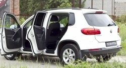 2 459 р. Накладки порожков салона RA  Volkswagen Tiguan  NF (2011-2017) (Комплект (передние+задние))  с доставкой в г. Калуга. Увеличить фотографию 2