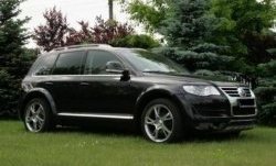 9 649 р. Накладки на колёсные арки CT Volkswagen Touareg GP рестайлинг (2006-2010) (Неокрашенные)  с доставкой в г. Калуга. Увеличить фотографию 2