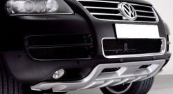 8 349 р. Накладка на передний бампер King Kong v2 Volkswagen Touareg GP дорестайлинг (2002-2007) (Неокрашенная)  с доставкой в г. Калуга. Увеличить фотографию 1