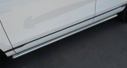 17 799 р. Защита порогов из круглой трубы диаметром 63 мм Russtal  Volkswagen Touareg  NF (2014-2018)  с доставкой в г. Калуга. Увеличить фотографию 5