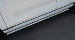 17 799 р. Защита порогов из круглой трубы диаметром 63 мм Russtal  Volkswagen Touareg  NF (2014-2018)  с доставкой в г. Калуга. Увеличить фотографию 8