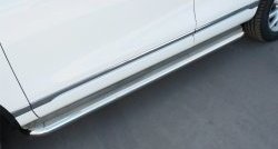 16 999 р. Широкая защита порогов Russtal  Volkswagen Touareg  NF (2014-2018) (Поверхность листа (вариант 1))  с доставкой в г. Калуга. Увеличить фотографию 5