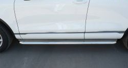 16 999 р. Широкая защита порогов Russtal  Volkswagen Touareg  NF (2014-2018) (Поверхность листа (вариант 1))  с доставкой в г. Калуга. Увеличить фотографию 7