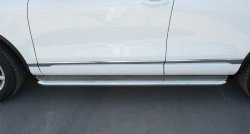 16 999 р. Широкая защита порогов Russtal  Volkswagen Touareg  NF (2014-2018) (Поверхность листа (вариант 1))  с доставкой в г. Калуга. Увеличить фотографию 11
