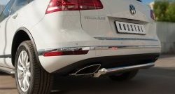 11 999 р. Одинарная защита заднего бампера диаметром 63 мм Russtal  Volkswagen Touareg  NF (2014-2018)  с доставкой в г. Калуга. Увеличить фотографию 2