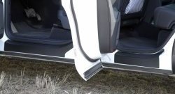 2 859 р. Накладки на порожки автомобиля RA Volkswagen Touareg NF рестайлинг (2014-2018) (Комплект (4 шт.))  с доставкой в г. Калуга. Увеличить фотографию 1