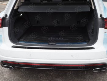 2 199 р. Защитная накладка заднего бампера Russtal  Volkswagen Touareg  CR (2018-2024) (нержавейка полированная)  с доставкой в г. Калуга. Увеличить фотографию 1