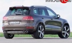 23 049 р. Накладка Je Design на задний бампер 7P Volkswagen Touareg NF дорестайлинг (2010-2014) (Комплект накладок, Неокрашенная)  с доставкой в г. Калуга. Увеличить фотографию 2