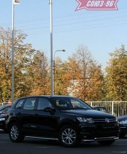 Защита переднего бампера двойная Souz-96 (d76/60) Volkswagen Touareg NF дорестайлинг (2010-2014)