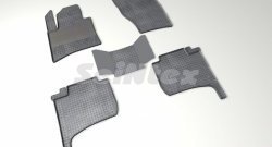 5 999 р. Износостойкие коврики в салон с рисунком Сетка SeiNtex Premium 4 шт. (резина)  Volkswagen Touareg  NF (2010-2014)  с доставкой в г. Калуга. Увеличить фотографию 1