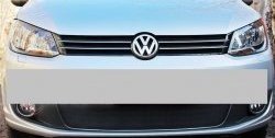 1 469 р. Сетка на бампер (рестайлинг) Russtal (черная)  Volkswagen Touran  1T (2003-2006)  с доставкой в г. Калуга. Увеличить фотографию 1