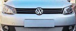 1 539 р. Сетка на бампер (рестайлинг) Russtal (хром)  Volkswagen Touran  1T (2003-2006)  с доставкой в г. Калуга. Увеличить фотографию 1