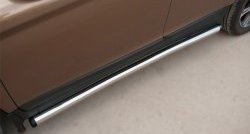 13 849 р. Защита порогов из круглой трубы диаметром 63 мм Russtal  Volvo XC60 (2008-2017) (Защита порогов с со скосами на торцах (вариант 1))  с доставкой в г. Калуга. Увеличить фотографию 6